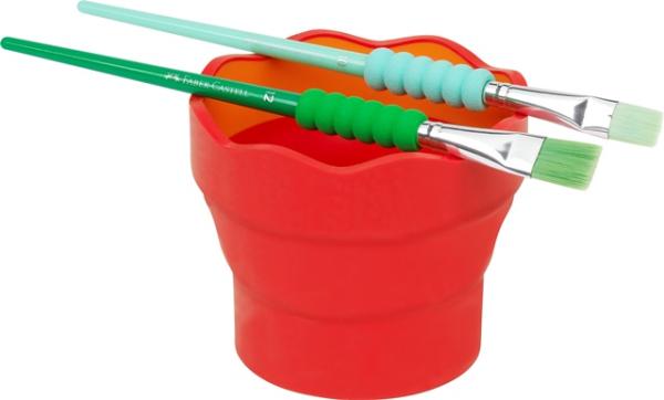 Faber-Castell Pinselset 4er-Set 3 Haar- + 1 Borstenpinsel Softgriffstück
